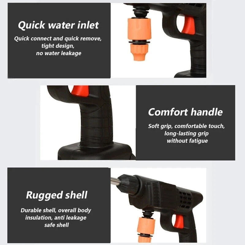 Cordless High-Pressure Car Wash Gun – Battery Not Included (Makita 18V Compatible)