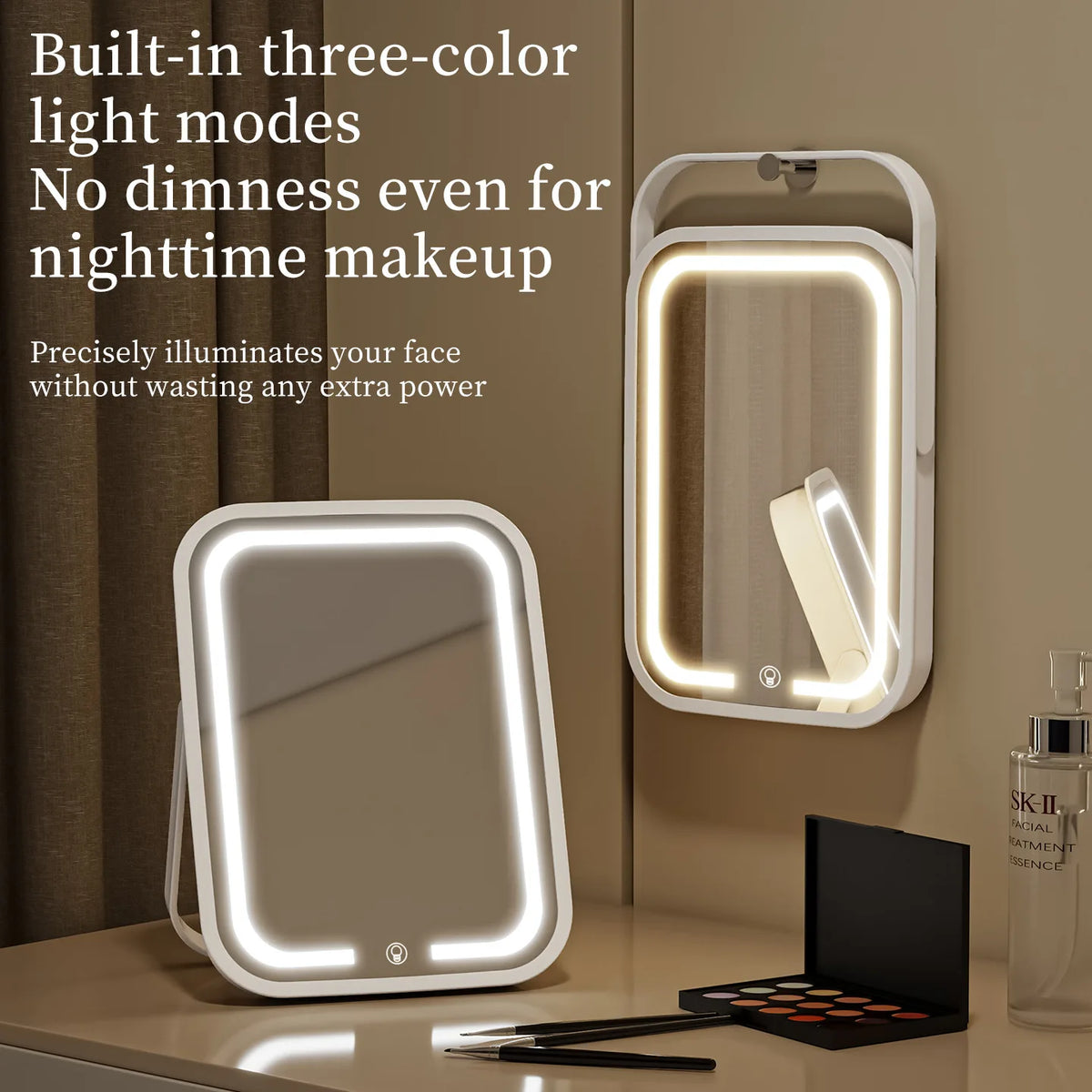 LED Travel Makeup Mirror