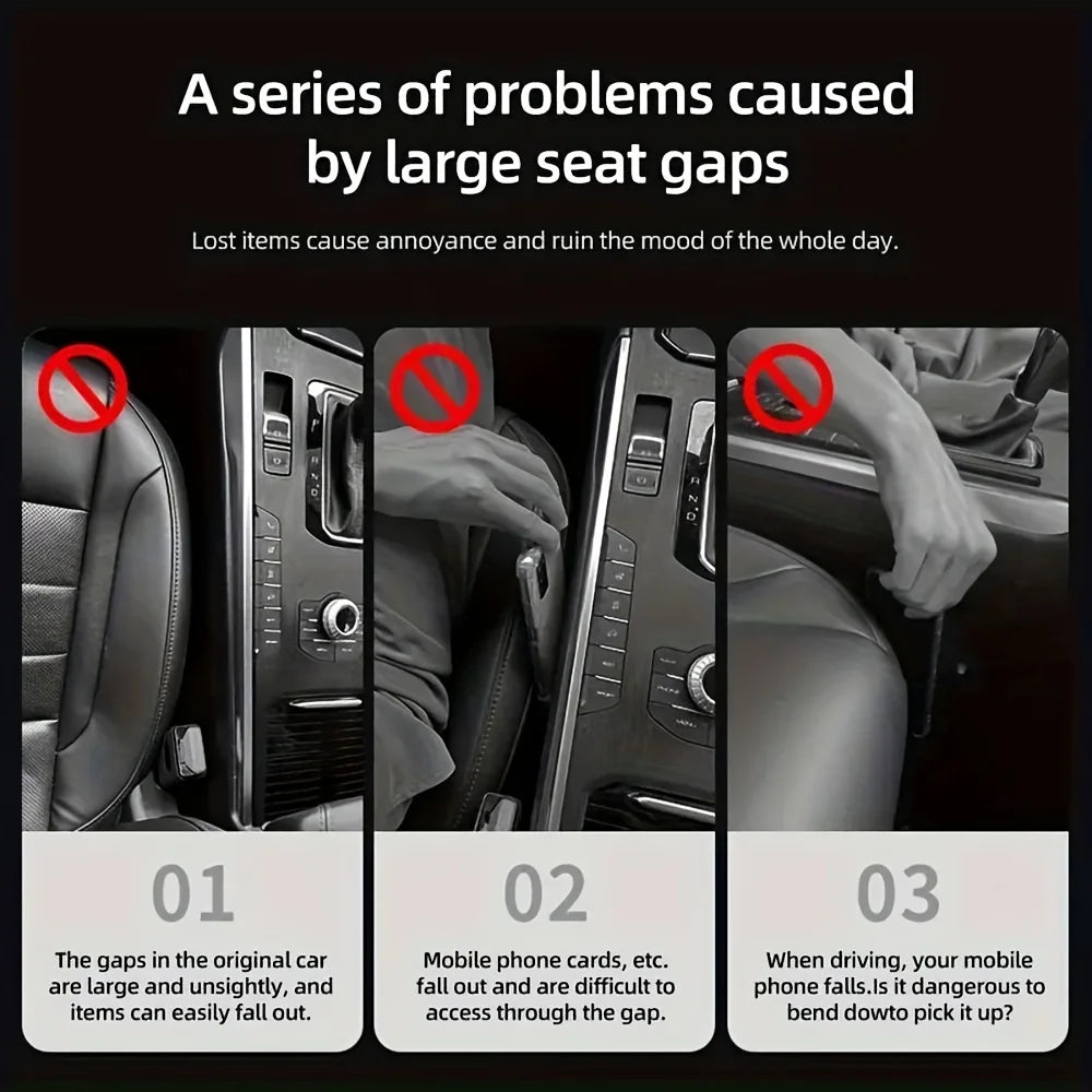 Car Seat Gap Fillers – 2-Pack | No More Dropped Items,